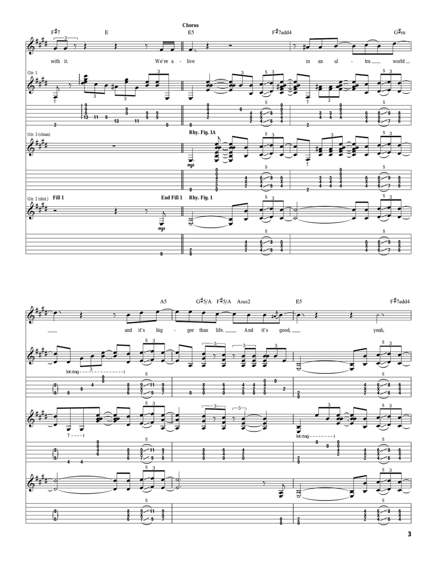 Alive In An Ultra World Alive In An Ultra World Acoustic Guitar scores gallery preview page 3