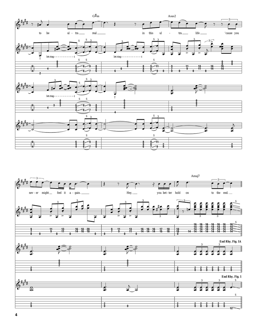Alive In An Ultra World Alive In An Ultra World Acoustic Guitar scores gallery preview page 4