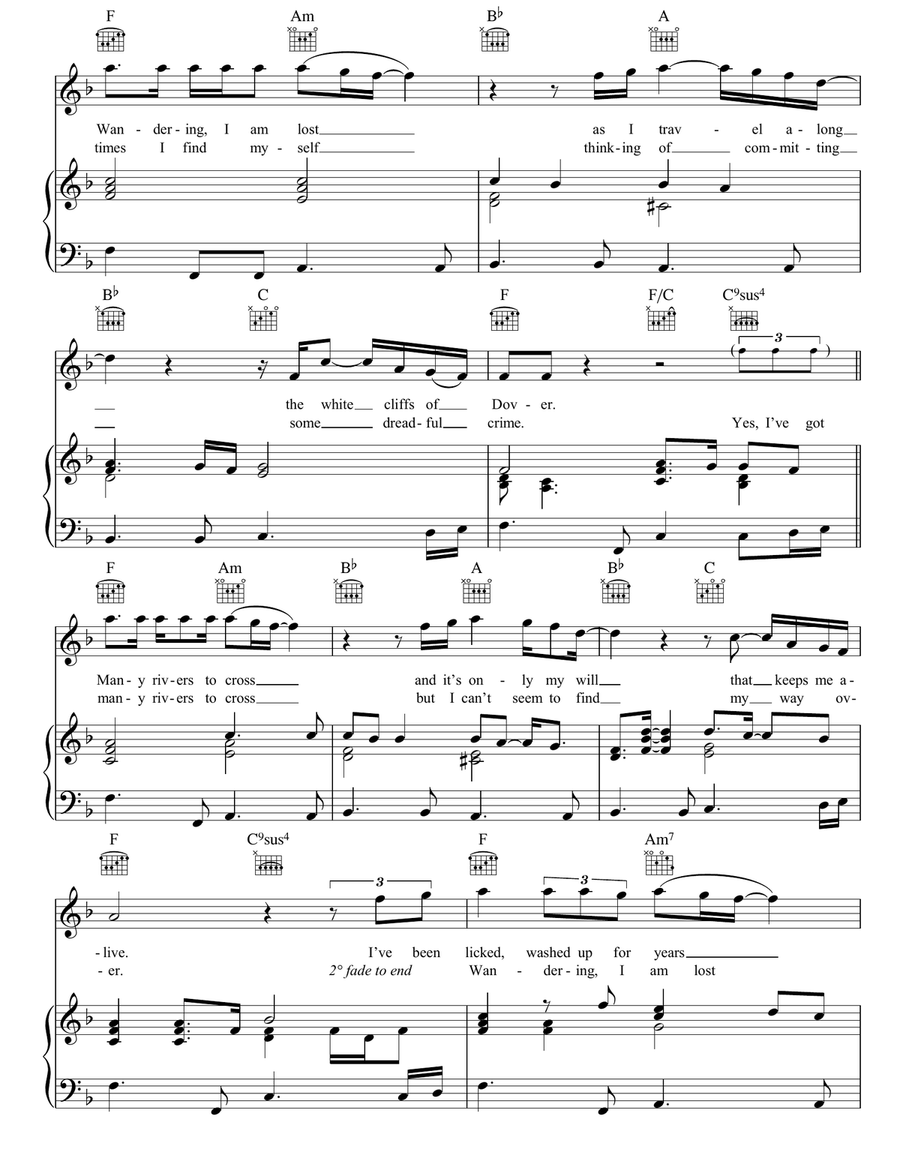 Many Rivers To Cross Many Rivers To Cross Piano, Vocal, Guitar scores gallery preview page 2