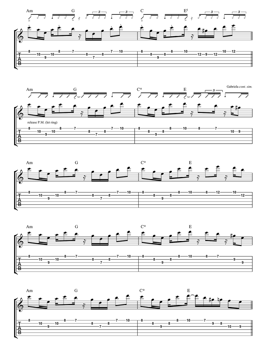 Tamacun Tamacun Acoustic Guitar scores gallery preview page 2