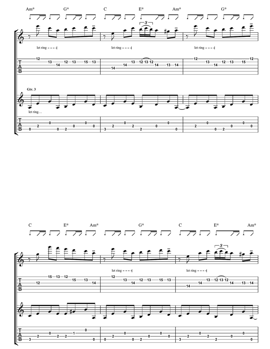 Tamacun Tamacun Acoustic Guitar scores gallery preview page 4