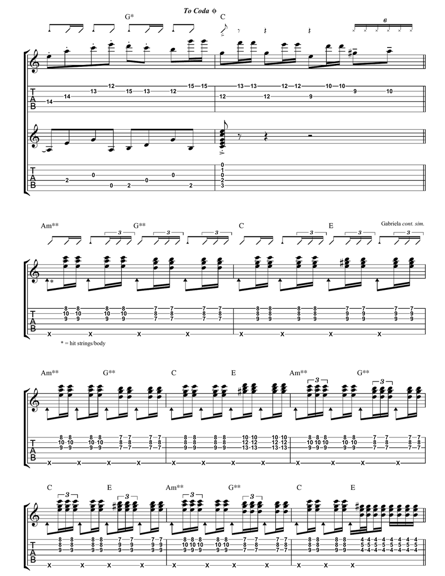 Tamacun Tamacun Acoustic Guitar scores gallery preview page 5