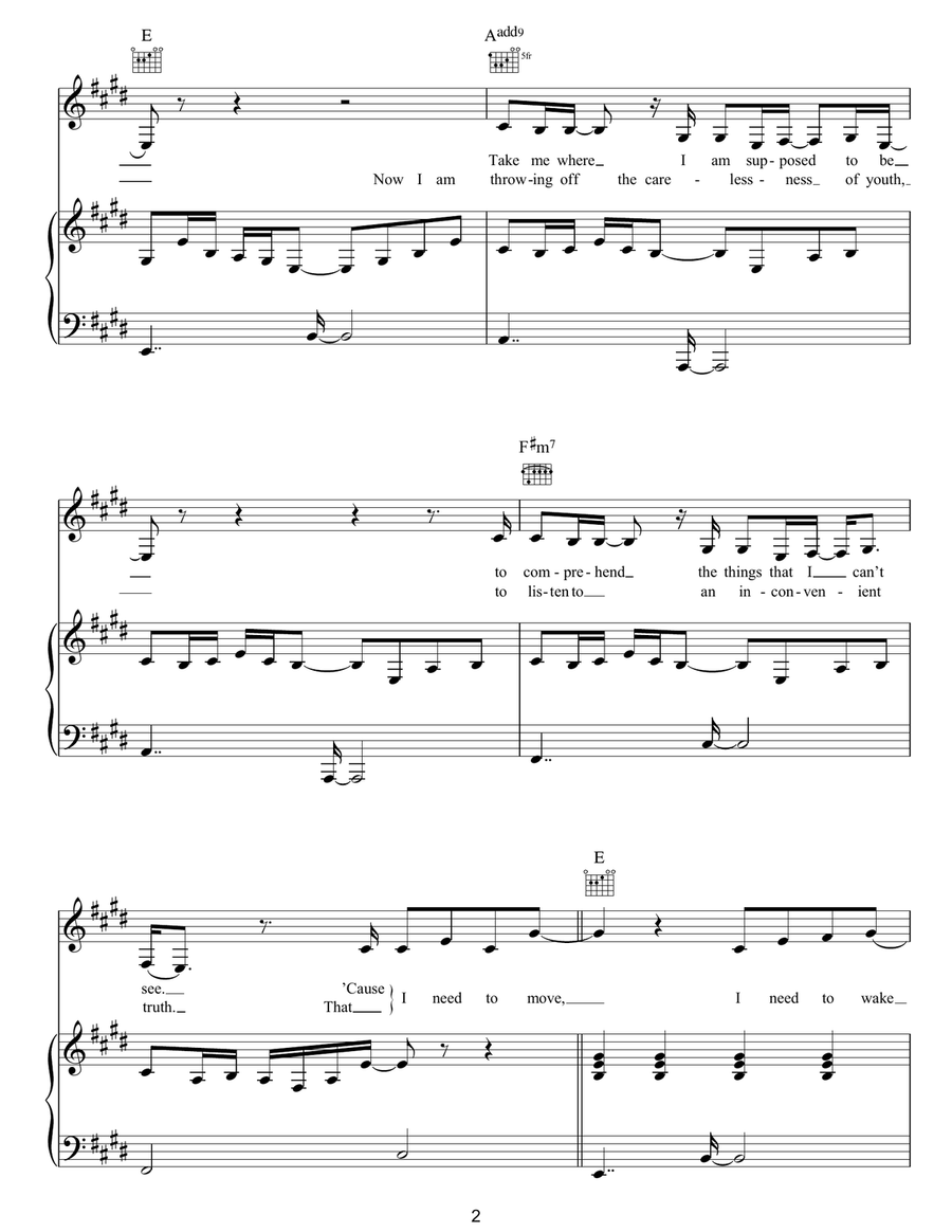 I Need To Wake Up Acoustic Guitar scores gallery preview page 2