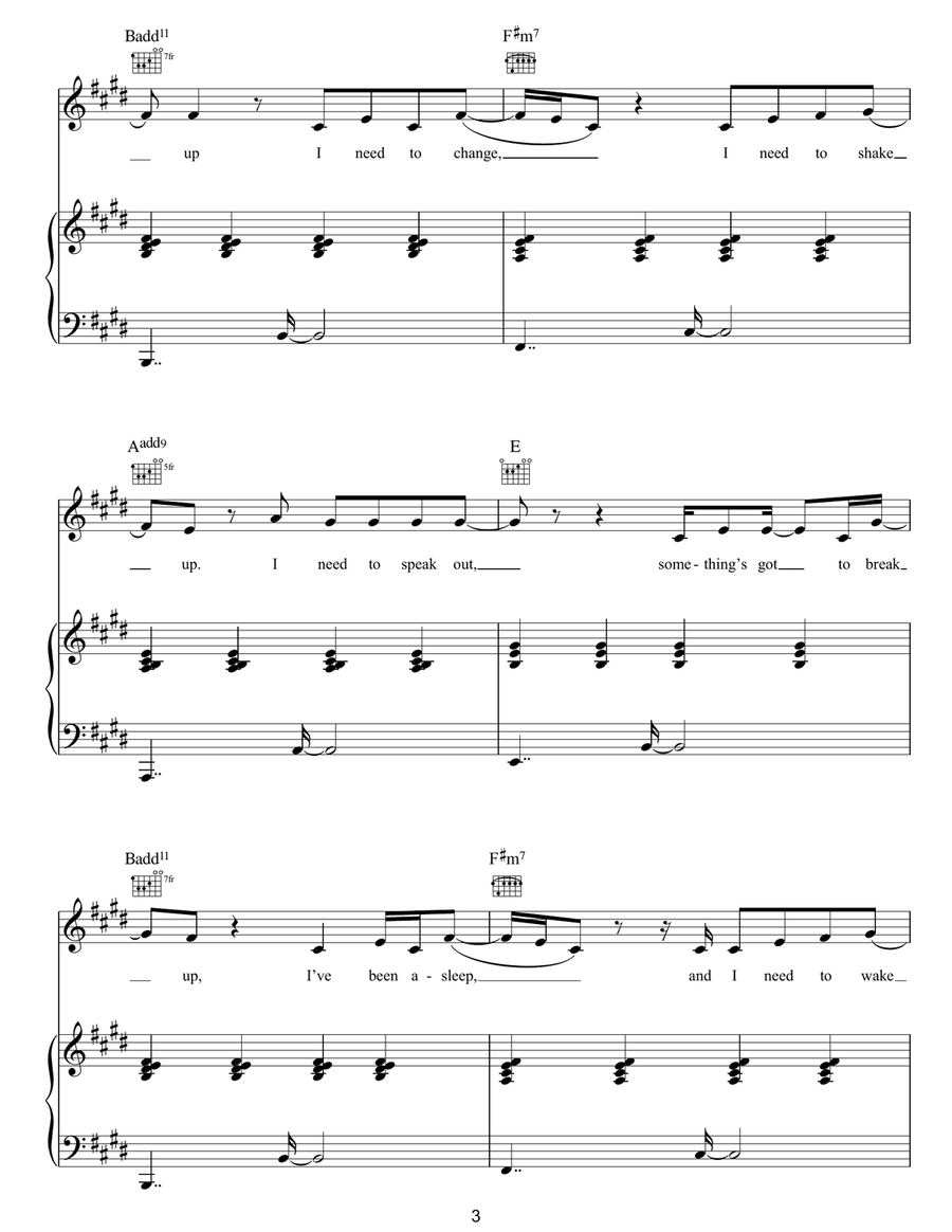 I Need To Wake Up Acoustic Guitar scores gallery preview page 3