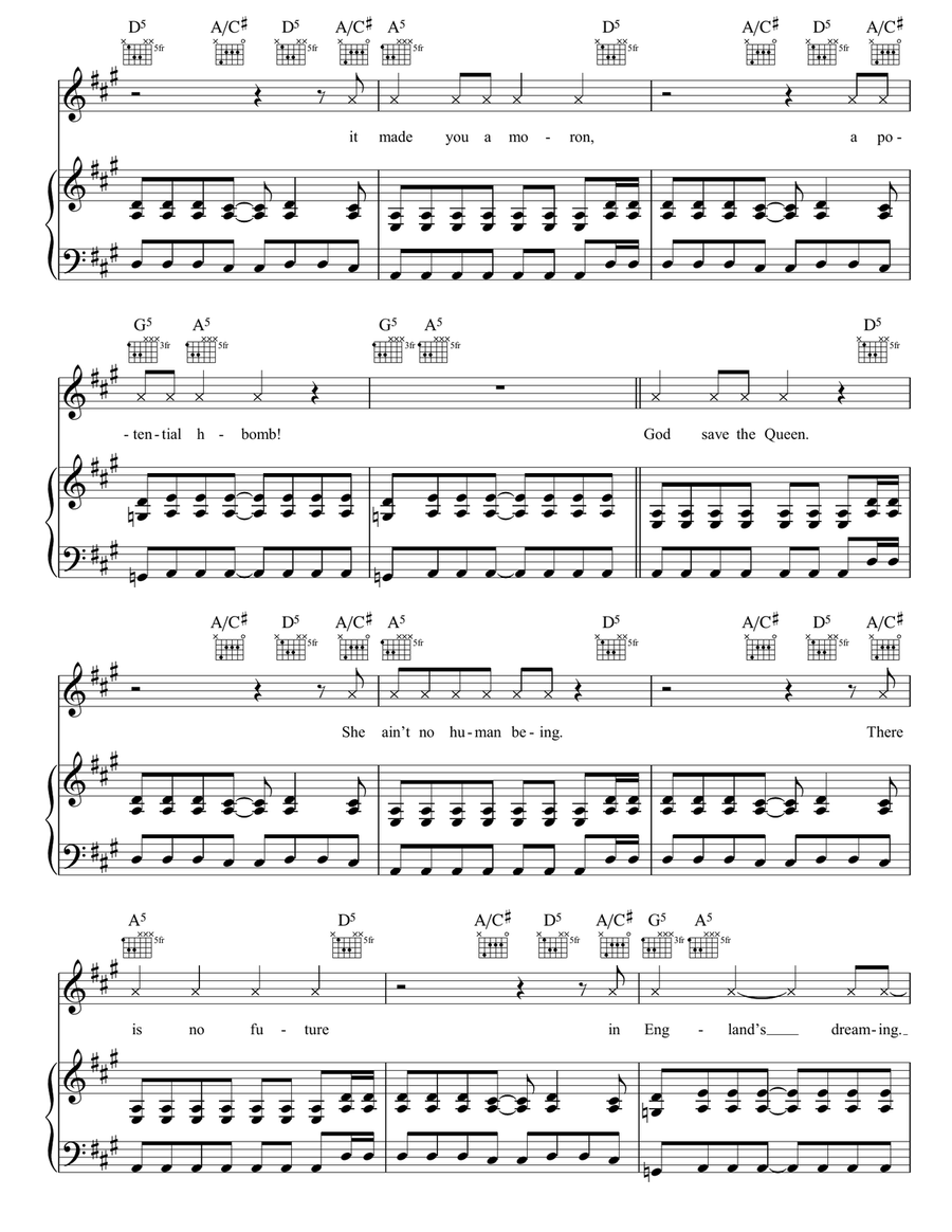 God Save The Queen God Save The Queen Guitar scores gallery preview page 2