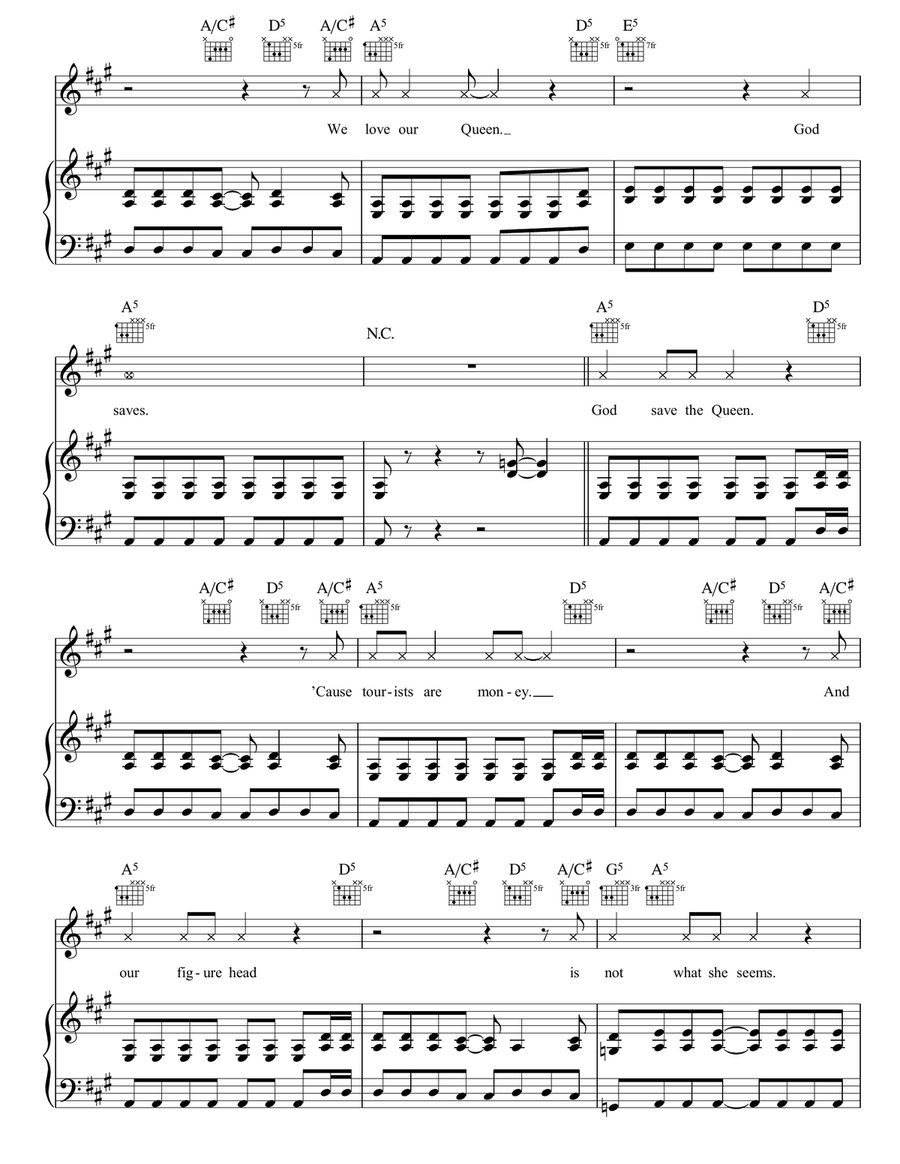 God Save The Queen God Save The Queen Guitar scores gallery preview page 4