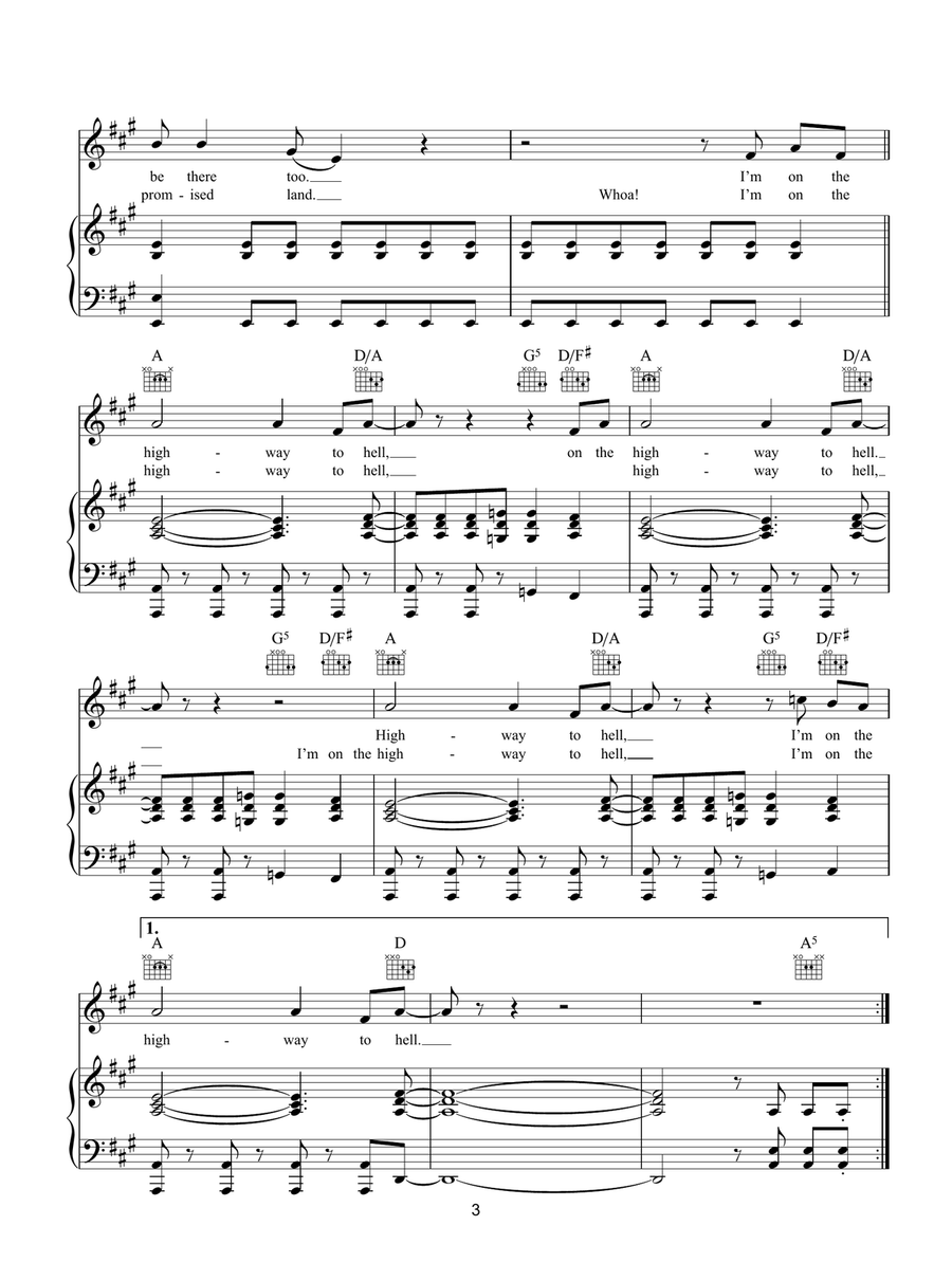 Highway To Hell Highway To Hell Acoustic Guitar scores gallery preview page 3