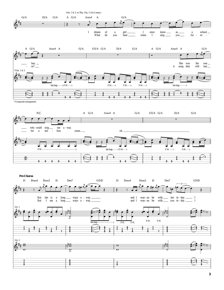 Sing Me Away Sing Me Away Acoustic Guitar scores gallery preview page 3