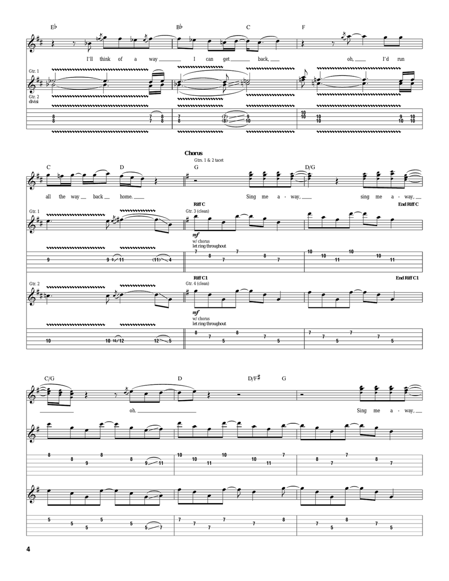 Sing Me Away Sing Me Away Acoustic Guitar scores gallery preview page 4