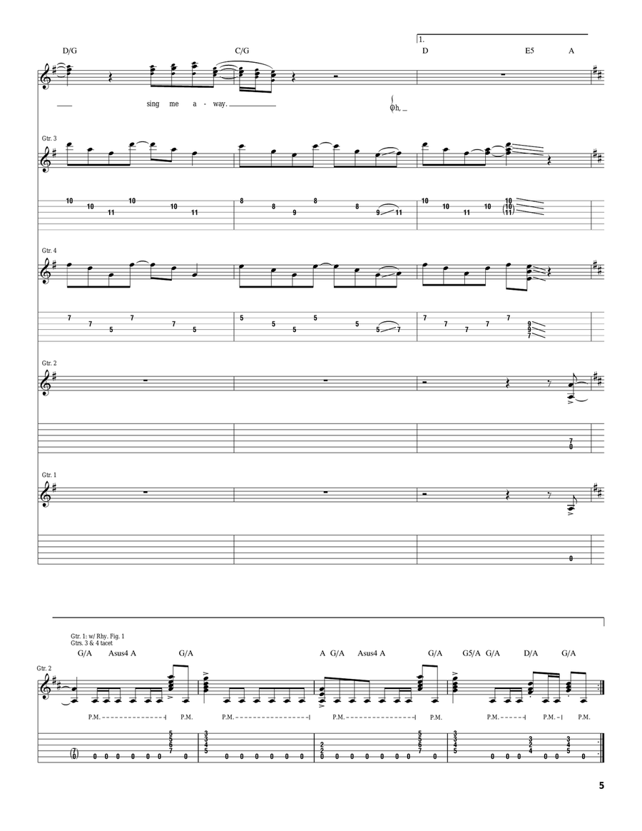 Sing Me Away Sing Me Away Acoustic Guitar scores gallery preview page 5
