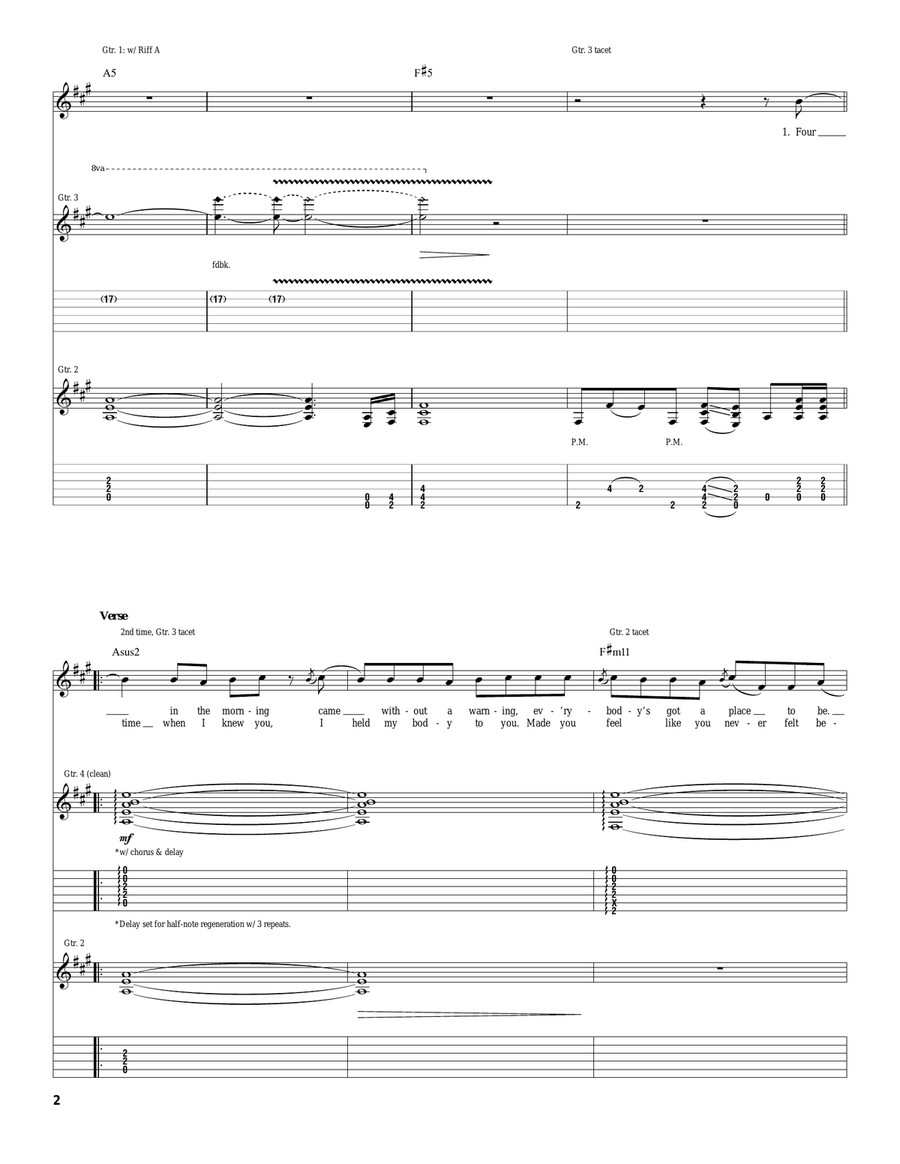Four In The Morning Four In The Morning Acoustic Guitar scores gallery preview page 2