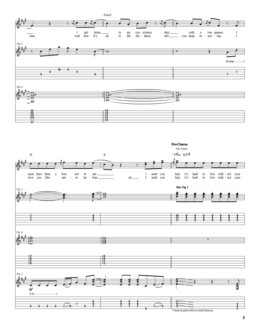 Four In The Morning Four In The Morning Acoustic Guitar scores gallery preview page 3