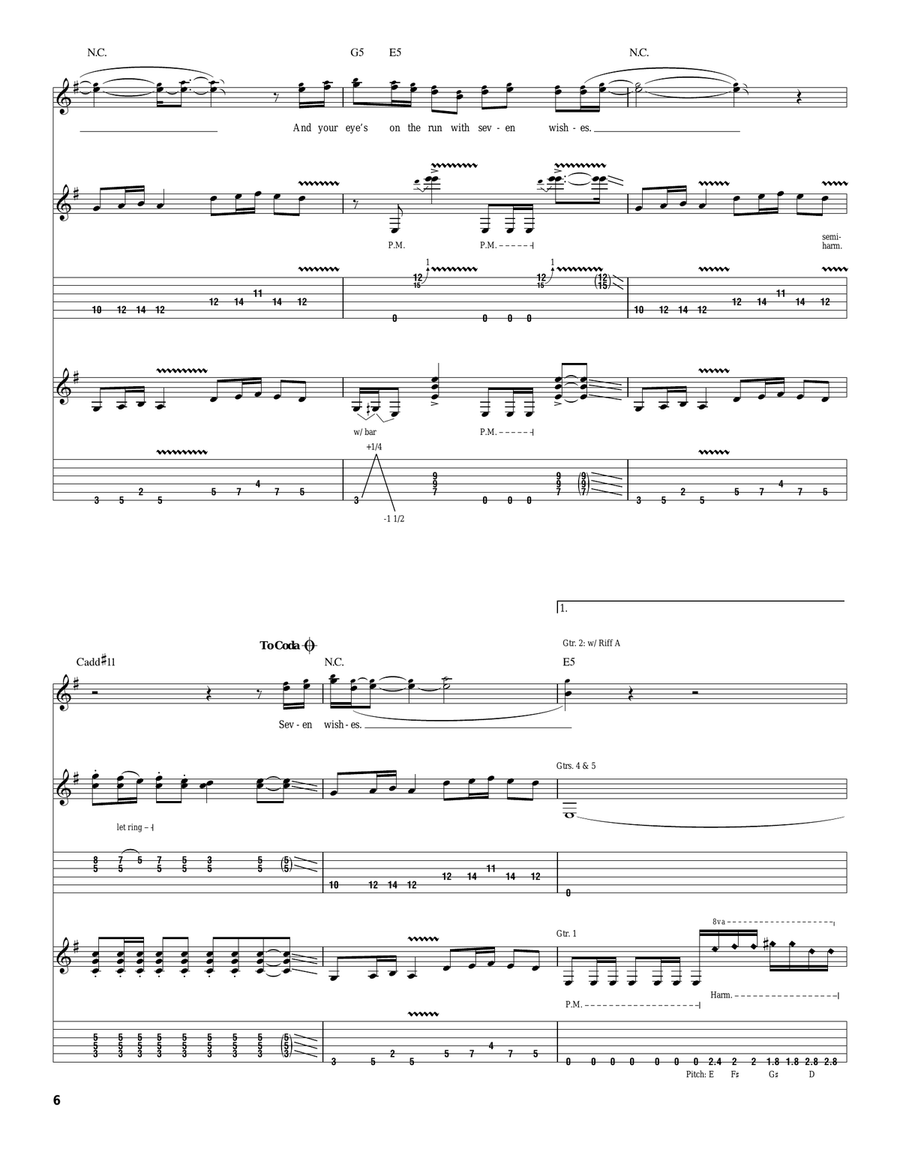 Seven Wishes Seven Wishes Acoustic Guitar scores gallery preview page 6