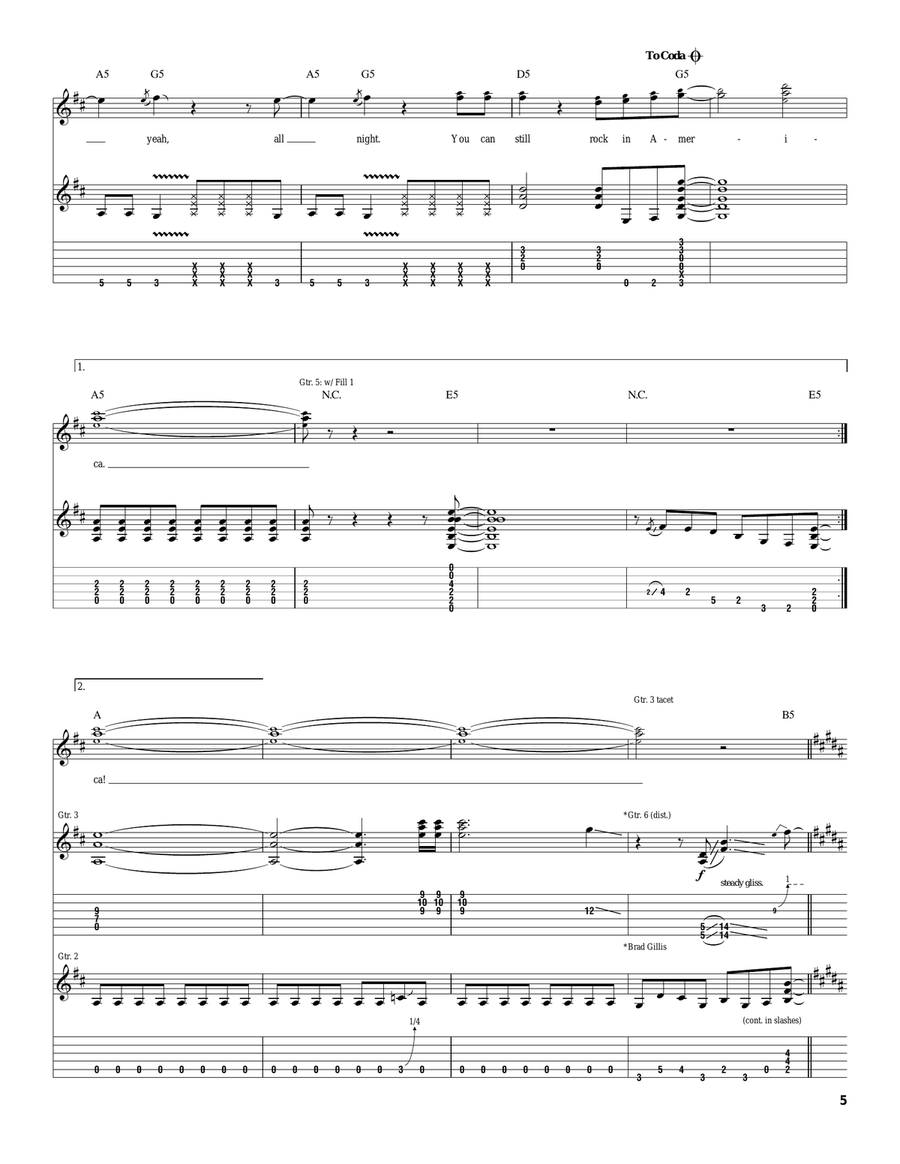 (You Can Still) Rock In America Acoustic Guitar scores gallery preview page 5