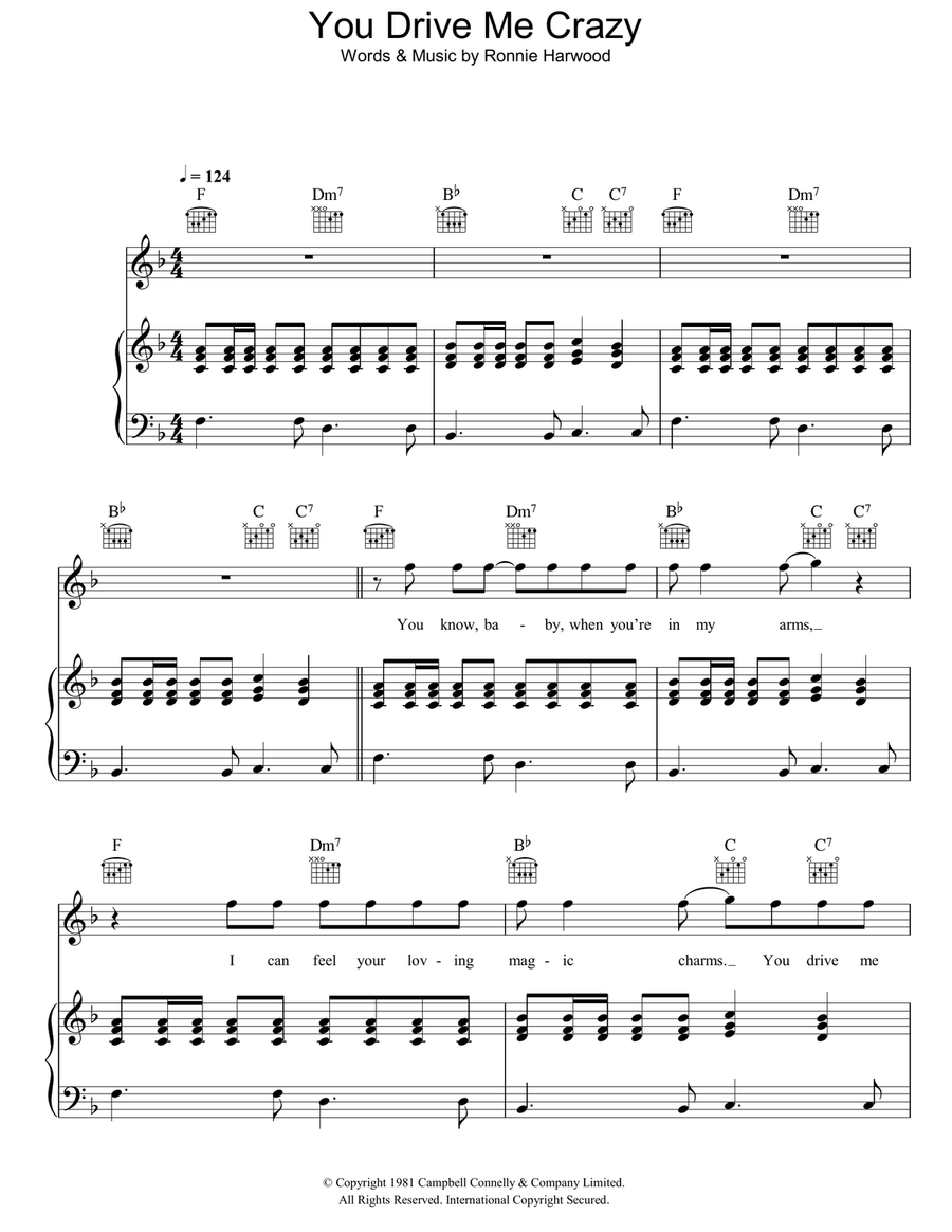 You Drive Me Crazy Acoustic Guitar scores gallery preview page 1