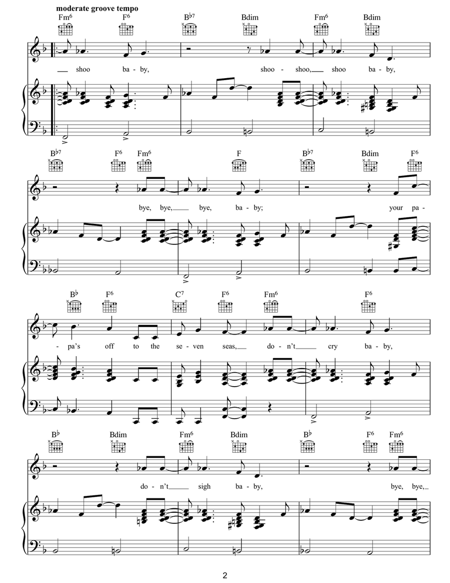 Shoo-Shoo Baby Shoo-Shoo Baby Guitar scores gallery preview page 2