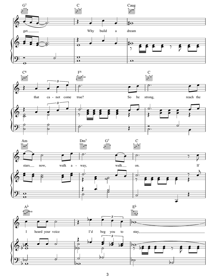 Walk Away Walk Away Piano, Vocal, Guitar scores gallery preview page 3