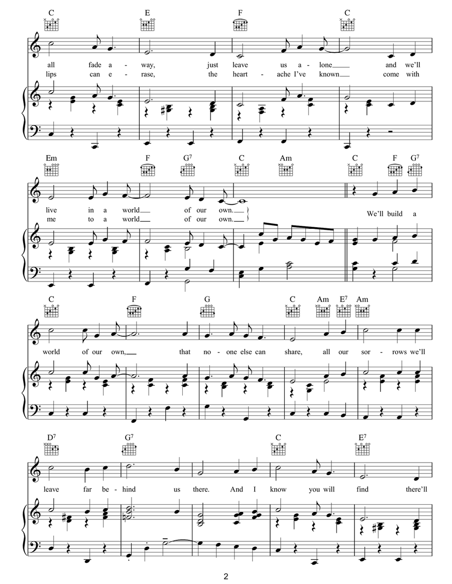 A World Of Our Own Guitar scores gallery preview page 2