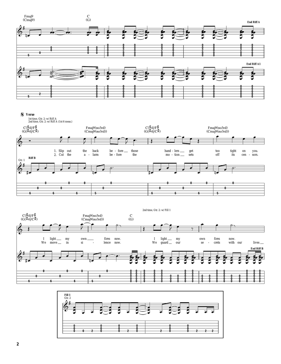 I Light My Own Fires Now I Light My Own Fires Now Acoustic Guitar scores gallery preview page 2