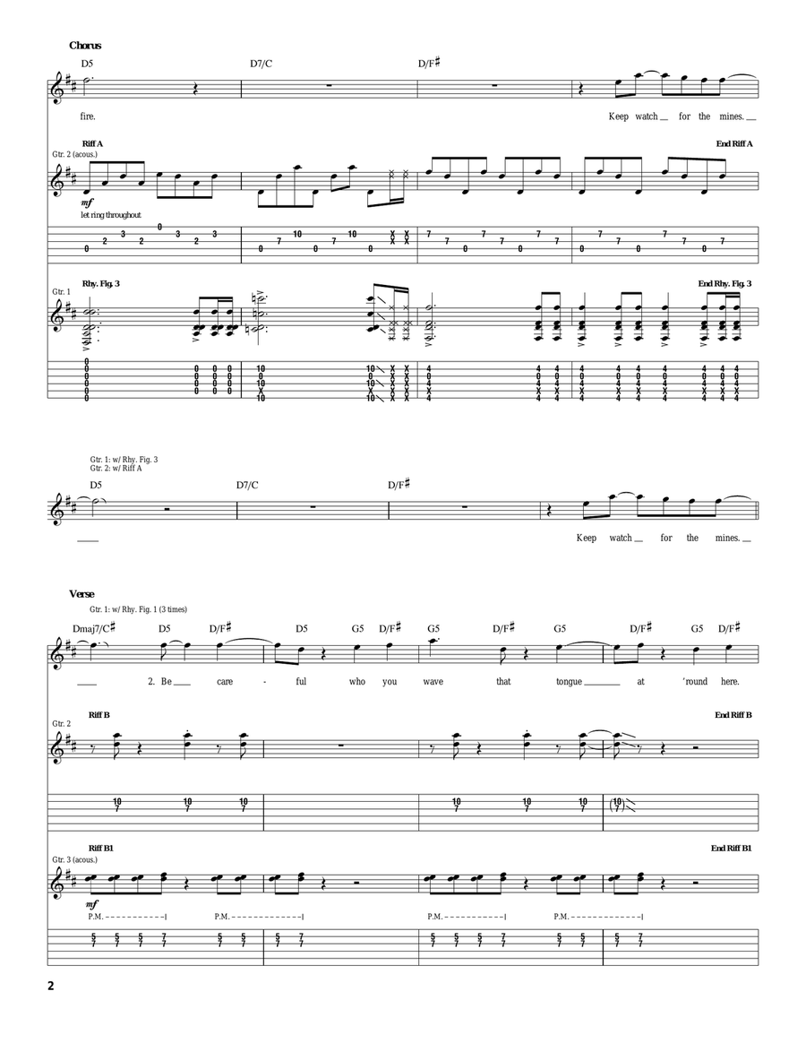 Keep Watch For The Mines Keep Watch For The Mines Acoustic Guitar scores gallery preview page 2