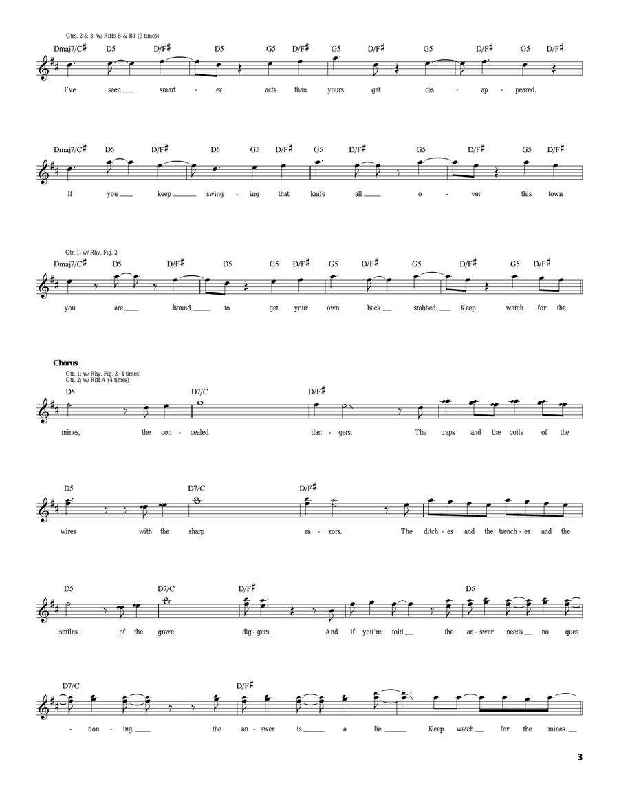 Keep Watch For The Mines Keep Watch For The Mines Acoustic Guitar scores gallery preview page 3
