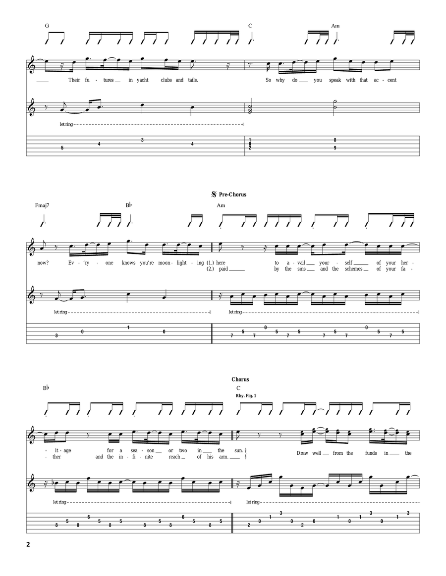 Matter Of Blood And Connection Acoustic Guitar scores gallery preview page 2