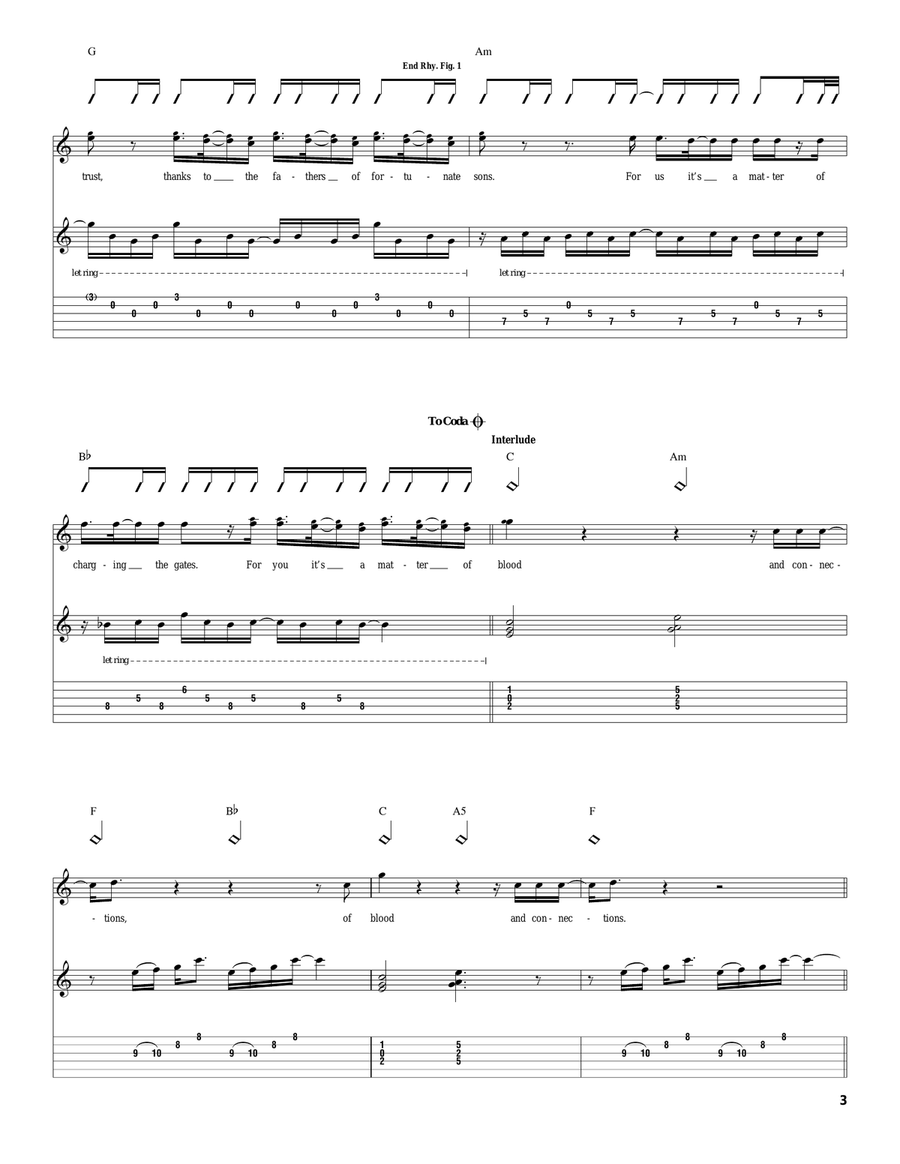 Matter Of Blood And Connection Acoustic Guitar scores gallery preview page 3