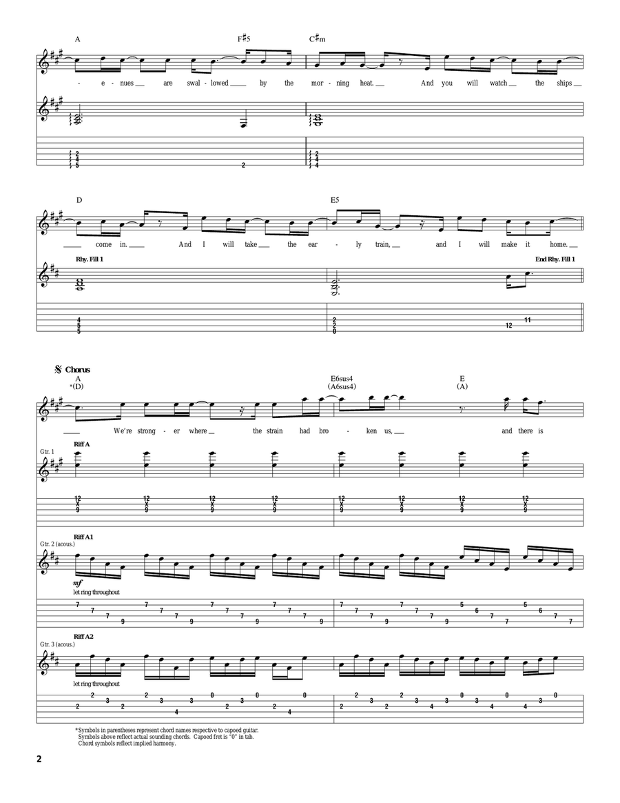 The Widows Peak The Widows Peak Acoustic Guitar scores gallery preview page 2