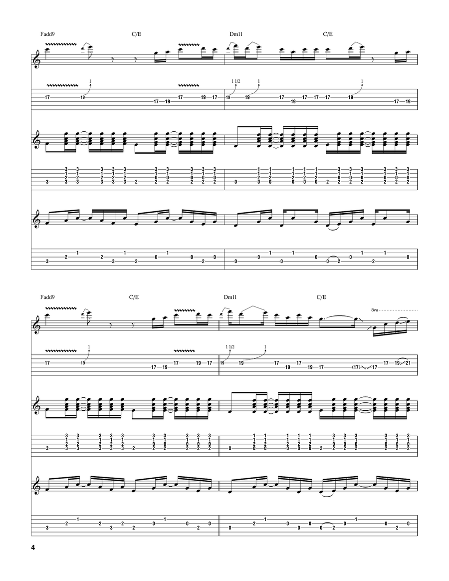 Starry Night Starry Night Acoustic Guitar scores gallery preview page 4