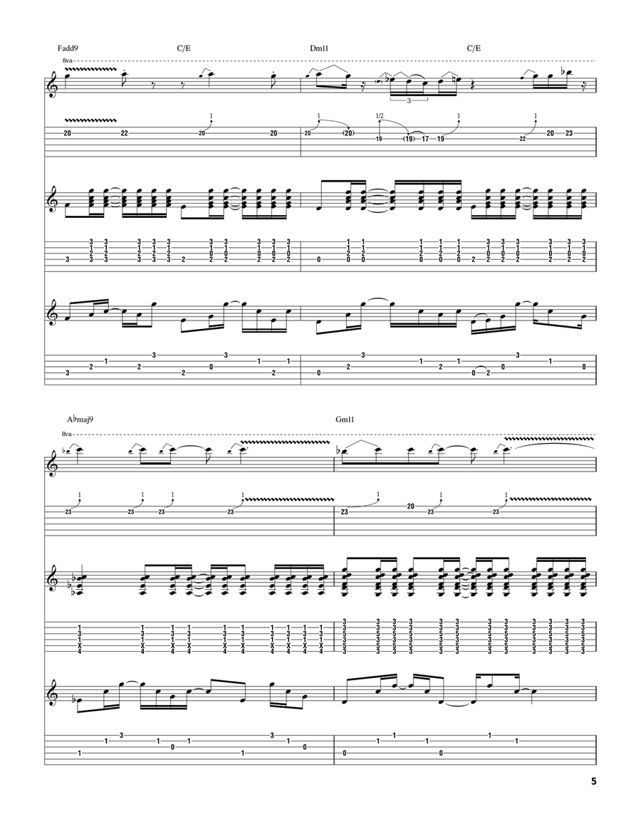 Starry Night Starry Night Acoustic Guitar scores gallery preview page 5