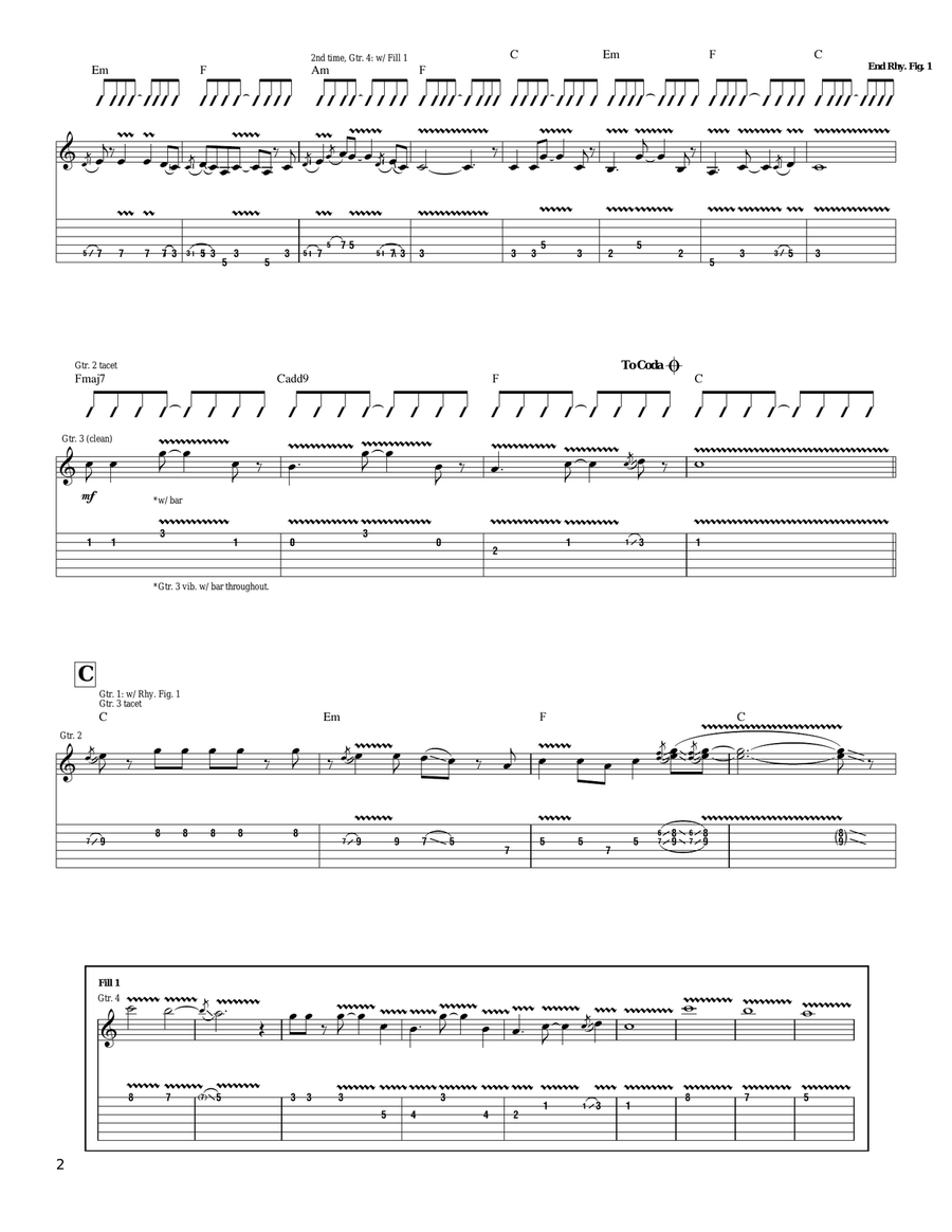 Ten Words Ten Words Acoustic Guitar scores gallery preview page 2
