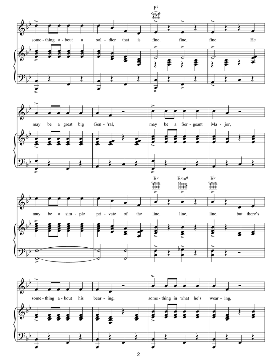 There's Something About A Soldier Guitar scores gallery preview page 2