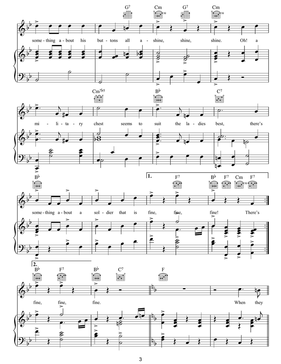 There's Something About A Soldier Guitar scores gallery preview page 3