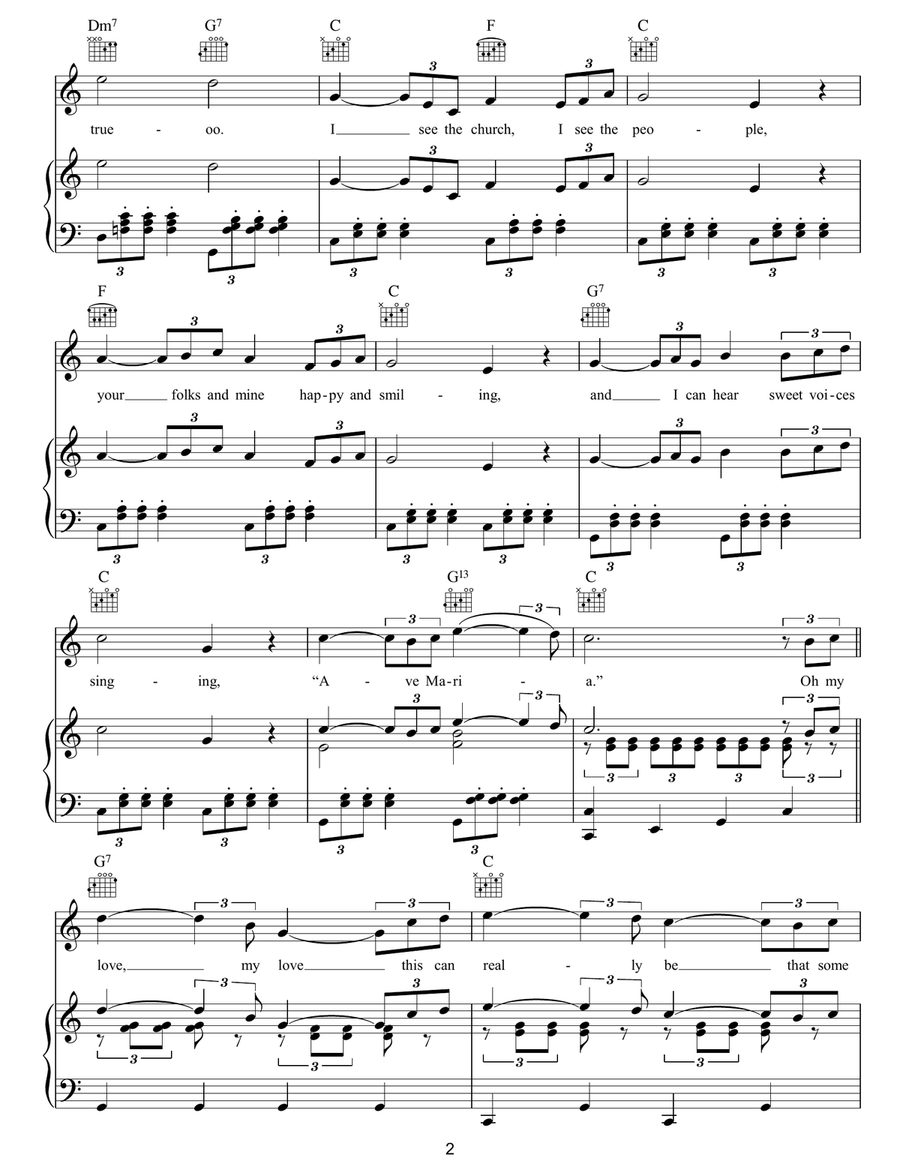 The Wedding The Wedding Piano, Vocal, Guitar scores gallery preview page 2