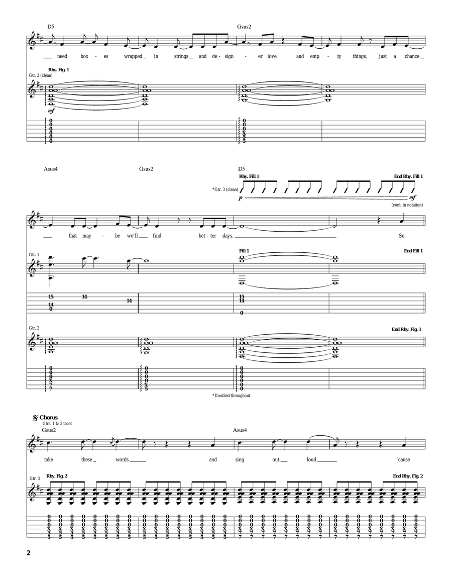 Better Days Better Days Acoustic Guitar scores gallery preview page 2