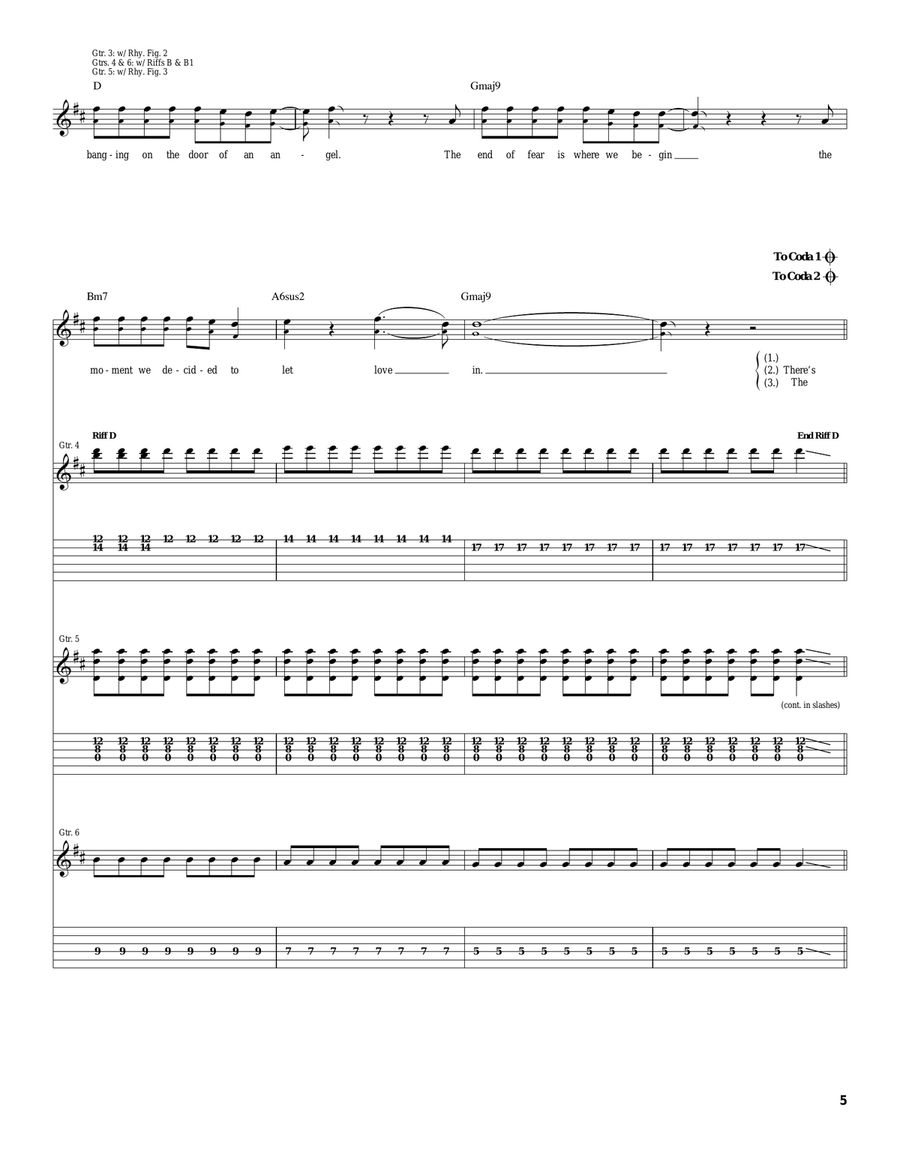Let Love In Let Love In Acoustic Guitar scores gallery preview page 5