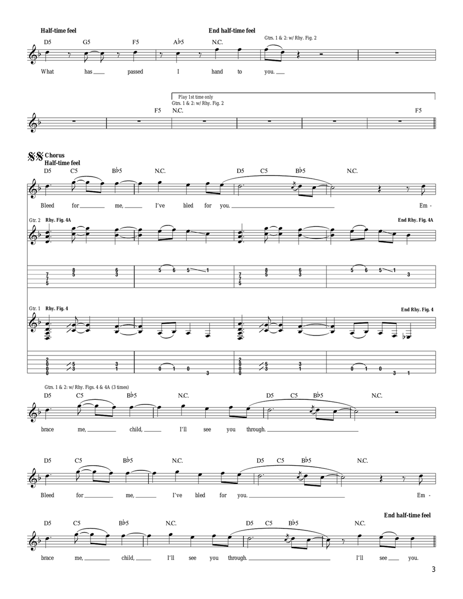 Bleed For Me Bleed For Me Acoustic Guitar scores gallery preview page 3