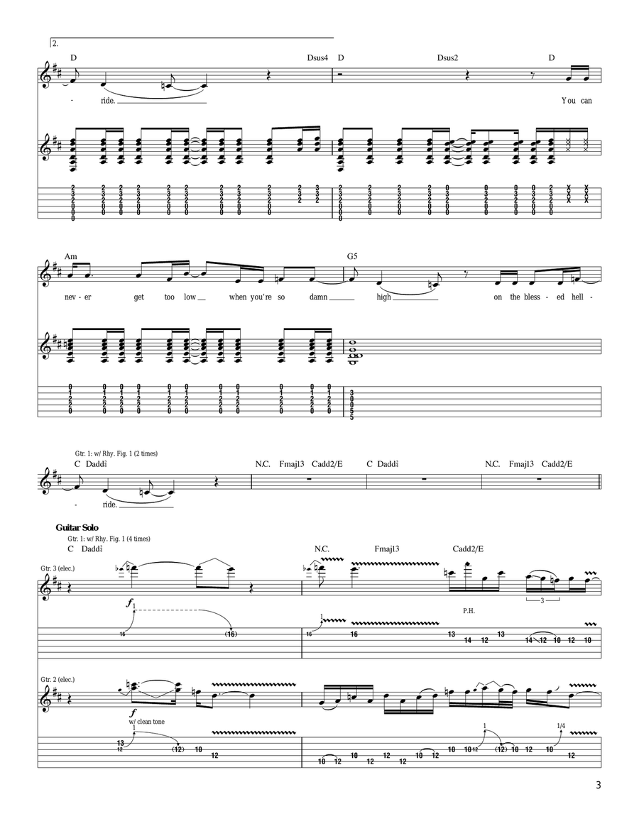 The Blessed Hellride The Blessed Hellride Acoustic Guitar scores gallery preview page 3