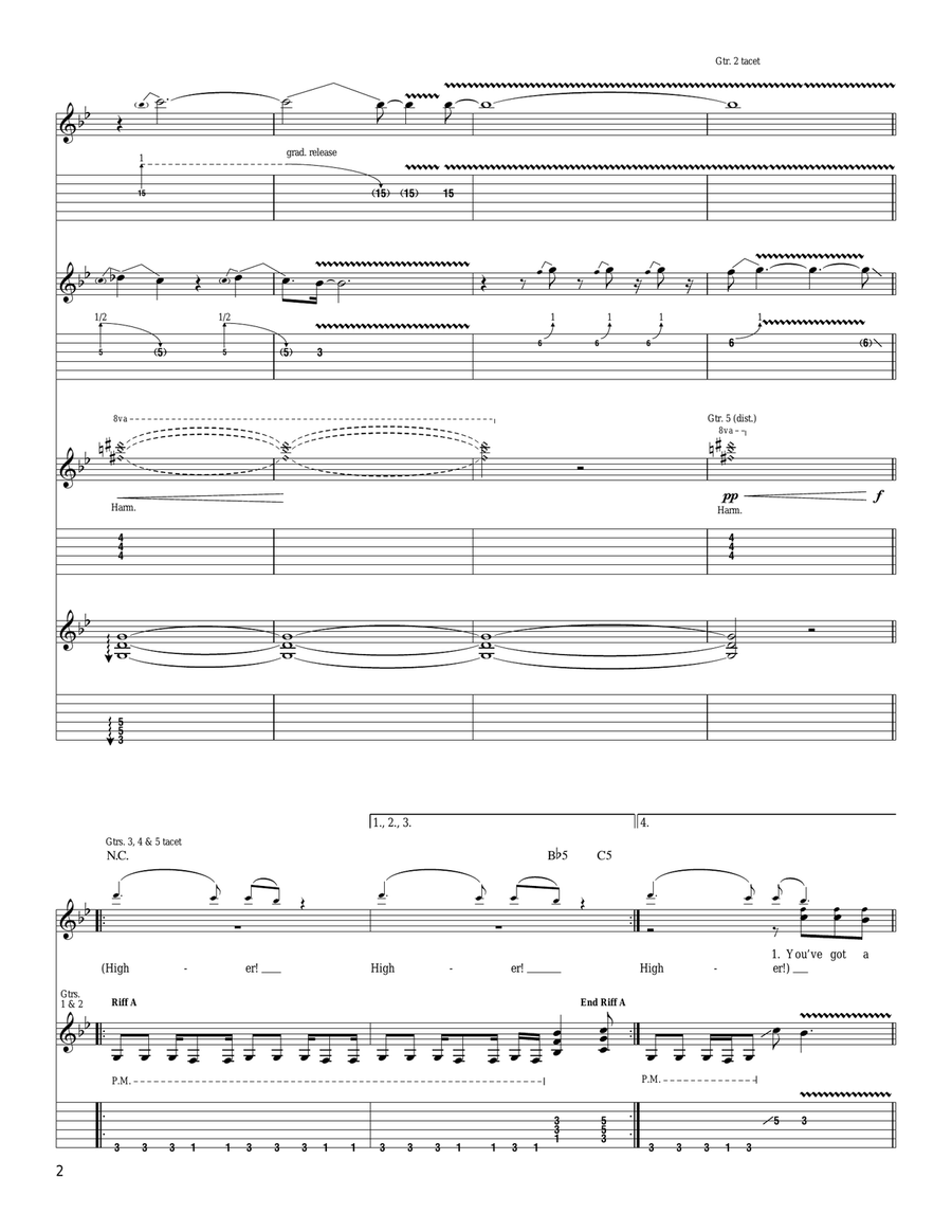 Electric Hellfire Electric Hellfire Electric Guitar scores gallery preview page 2