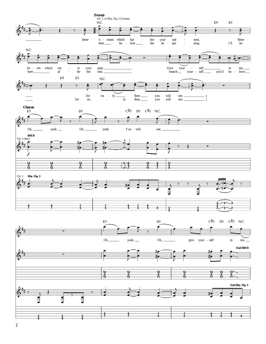 Give Yourself To Me Give Yourself To Me Acoustic Guitar scores gallery preview page 2