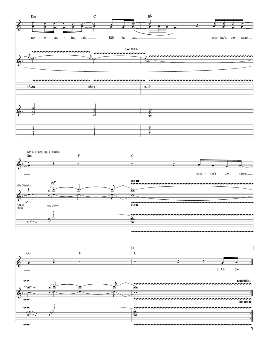 Nothing's The Same Nothing's The Same Acoustic Guitar scores gallery preview page 3