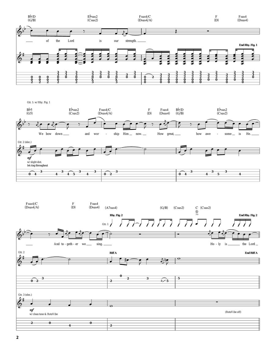 Holy Is The Lord Holy Is The Lord Guitar Tablature scores gallery preview page 2
