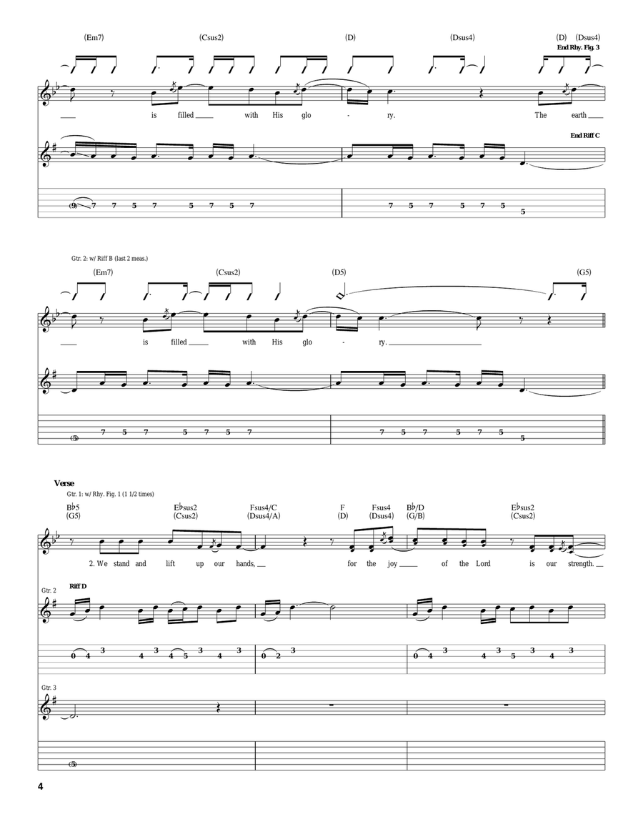 Holy Is The Lord Holy Is The Lord Guitar Tablature scores gallery preview page 4