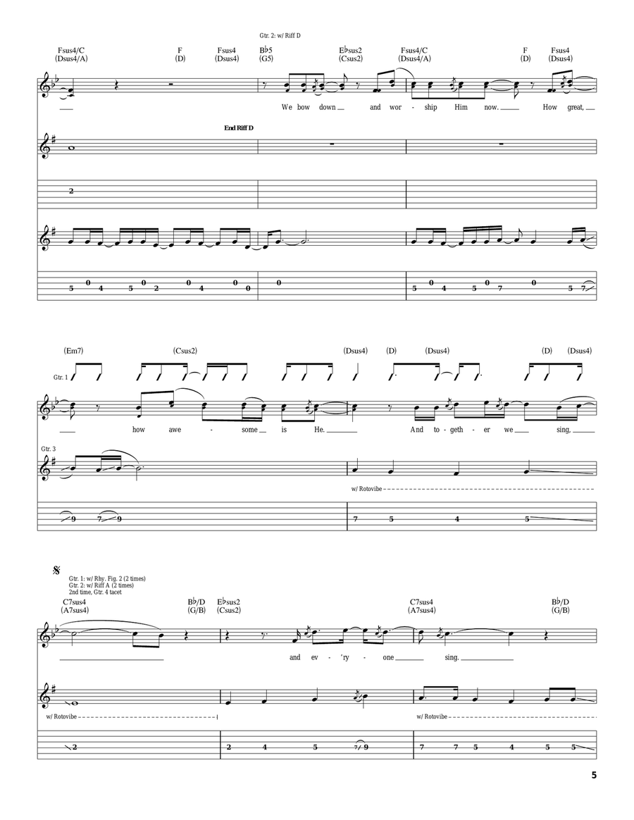 Holy Is The Lord Holy Is The Lord Guitar Tablature scores gallery preview page 5