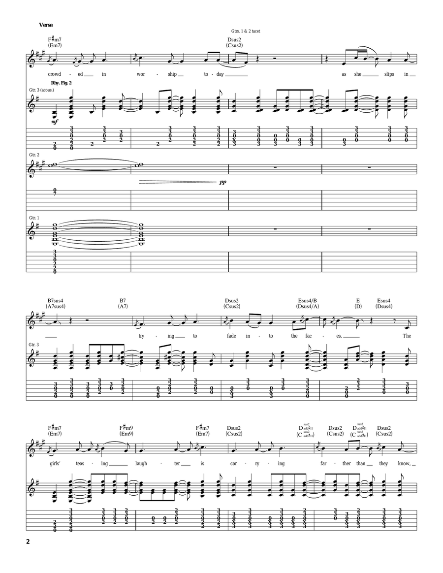 If We Are The Body If We Are The Body Acoustic Guitar scores gallery preview page 2