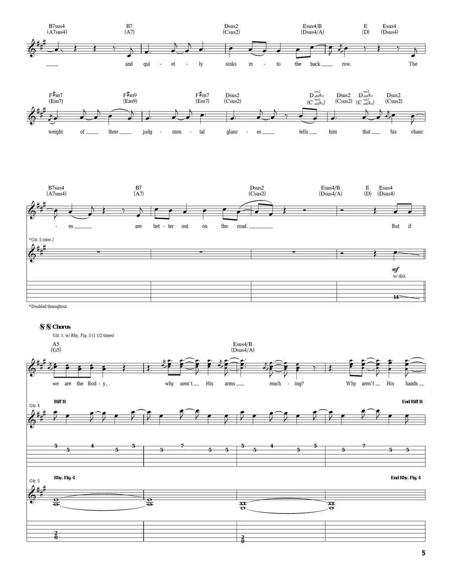 If We Are The Body If We Are The Body Acoustic Guitar scores gallery preview page 5