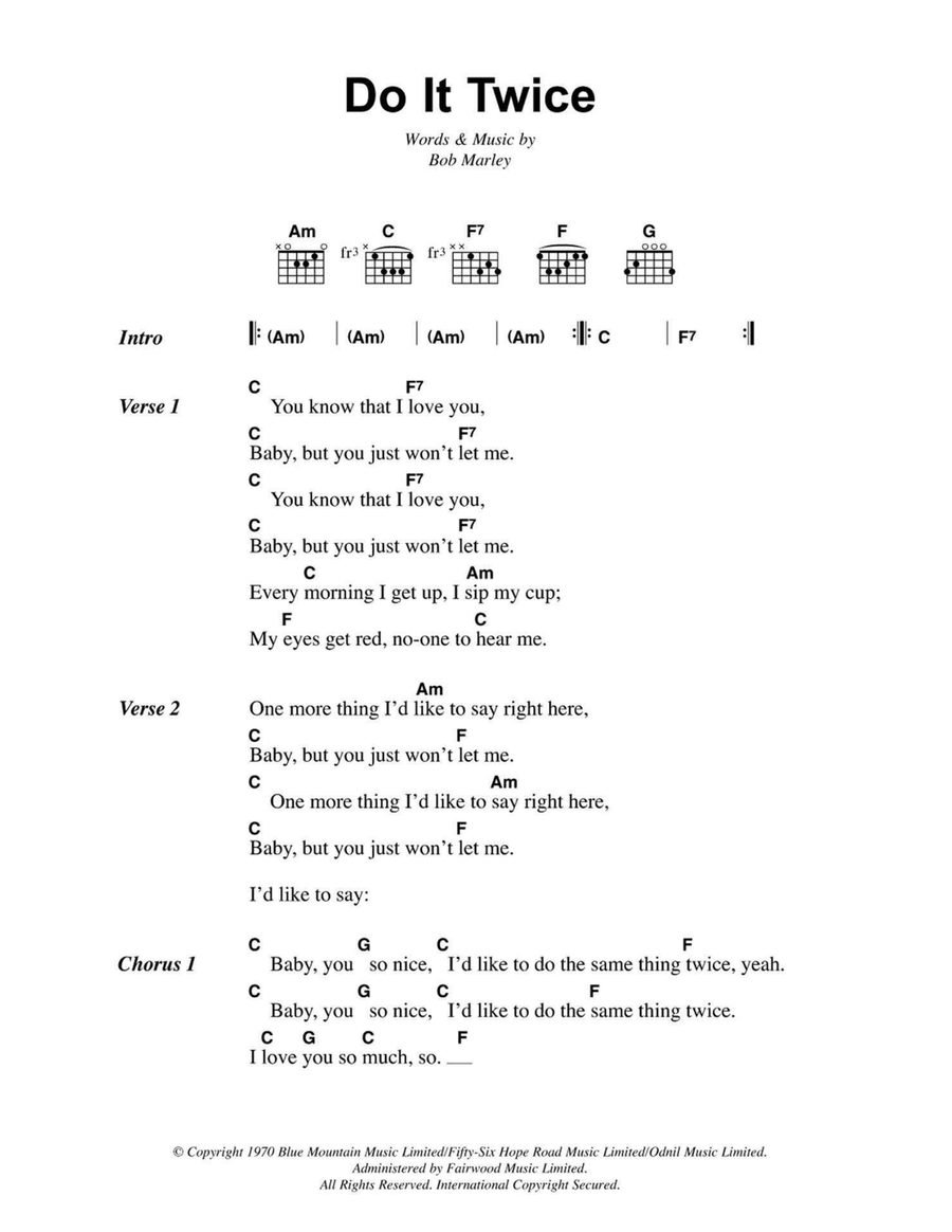 Do It Twice Easy Guitar scores gallery preview page 1