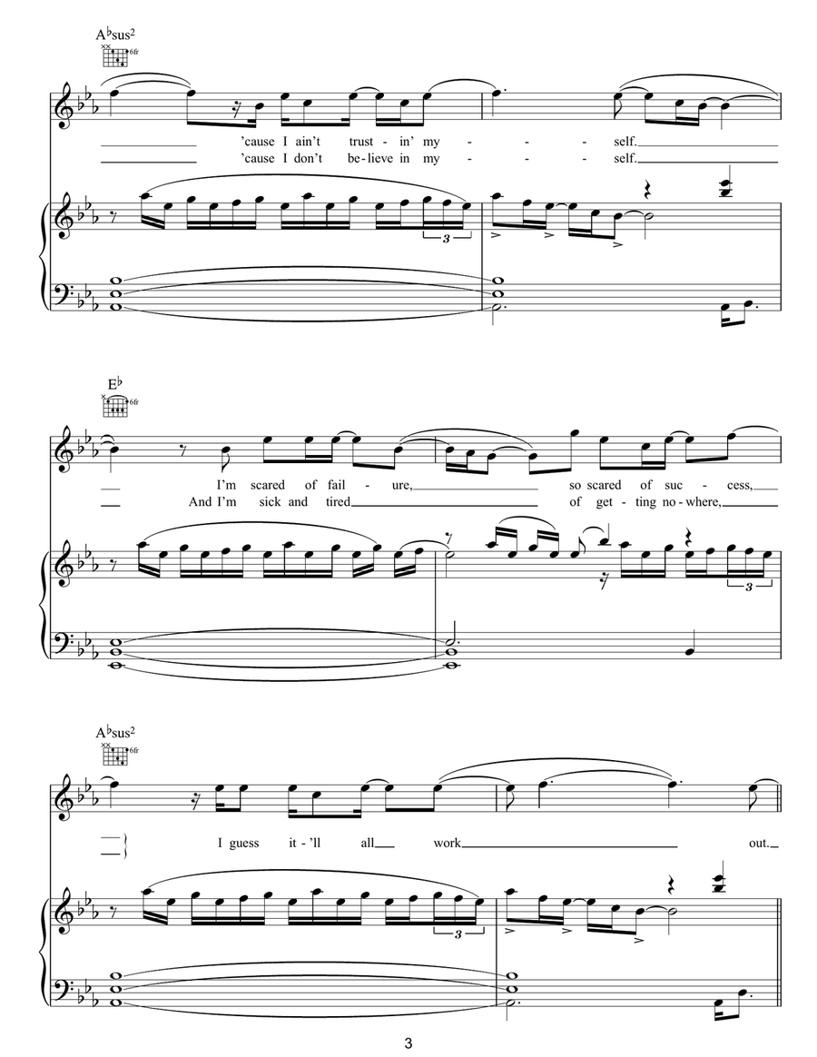 I Need Something I Need Something Piano, Vocal, Guitar scores gallery preview page 3