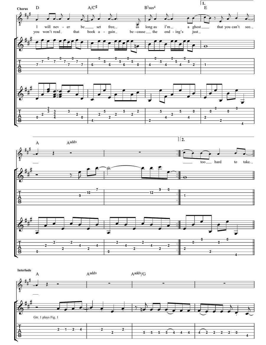 If You Could Read My Mind Acoustic Guitar scores gallery preview page 3