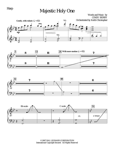 Majestic Holy One - Harp